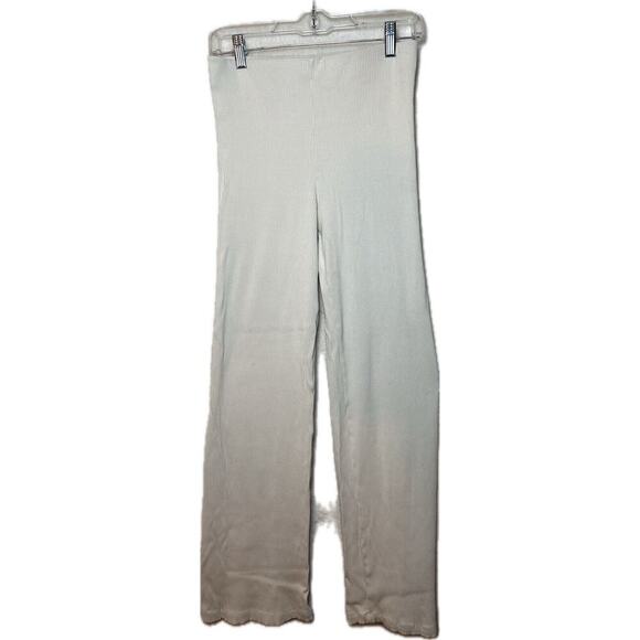 STOCKHOLMATELIER & OTHER STORIES Ribbed Knit‎ Pants Womens Sz S Wide Long Legs - Picture 1 of 10
